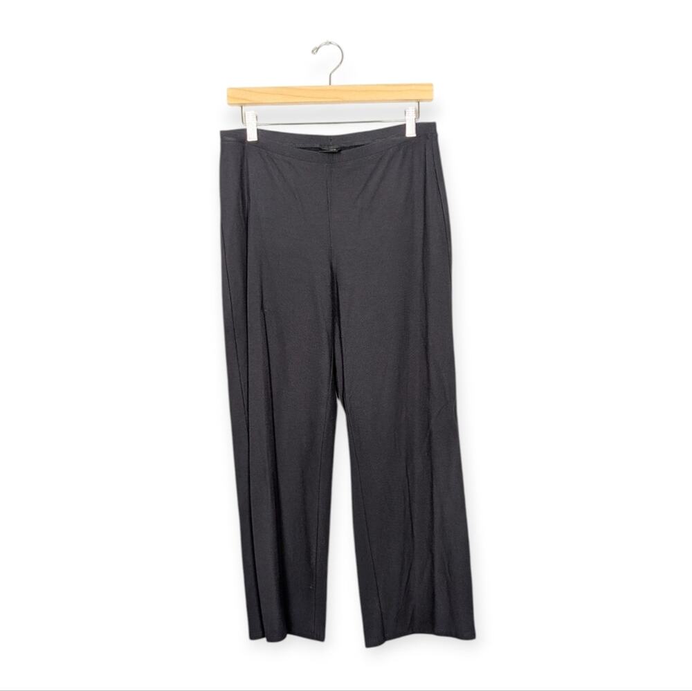 Eileen Fisher Black Wide-Leg Pull-On Pants Size S